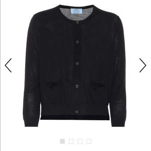 Prada shrunken virgin wool cardigan size 40